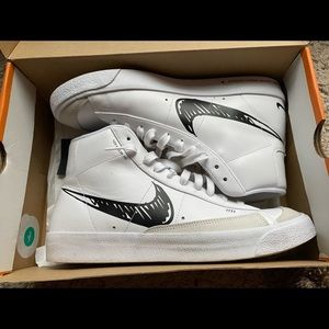 Nike Blazer Scribble Swoosh Basketball Shoes